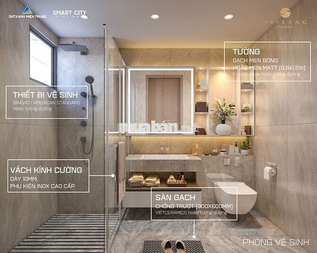 Căn hộ 3PN trực diện biển Mỹ Khê Đẳng cấp - The Sang Residence Da Nang