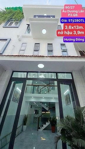 BÁN NHÀ HẺM 90 ÂU DƯƠNG LÂN P3Q8. 48m2. 1lững 2lầu. 