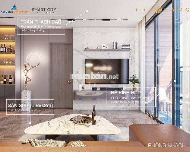 Căn hộ 3PN trực diện biển Mỹ Khê Đẳng cấp - The Sang Residence Da Nang