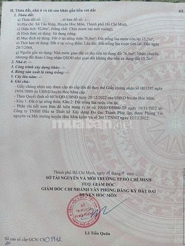 cần tiền nên bán căn nhà ở Tân Hiệp, Hóc Môn, 92m2 giá chỉ 920triệu.