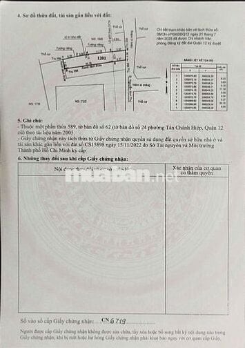 Bán đất thổ cư 114m2, Đường Huỳnh Thị Hai, P. Trung Mỹ Tây (TCH cũ).