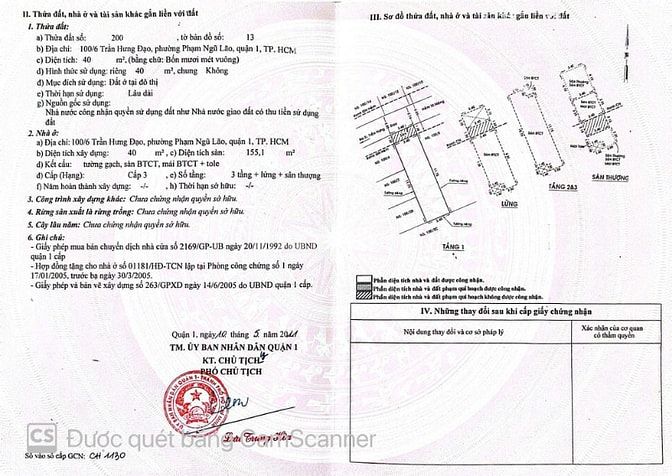 Bán nhà hẻm 100 Trần Hưng Đạo - Q1