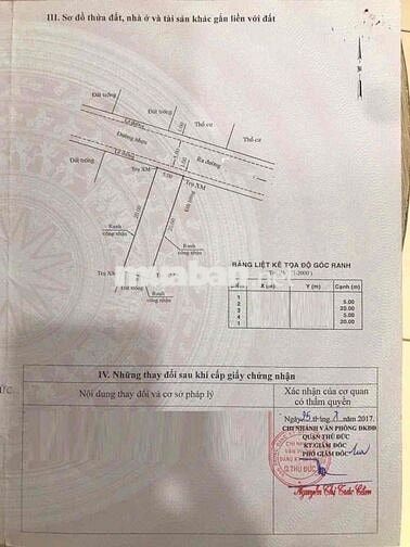 Bán Đất Đươngg Lý Tế Xuyên. Linh Đông DT 100m2 Đường 5m Vĩa Hè