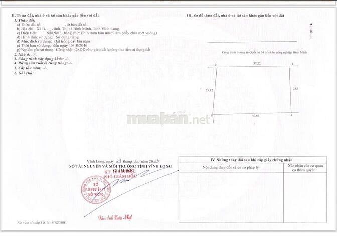 Đất mặt tiền đường vào khu công nghiệp bình minh