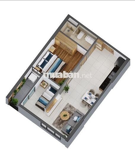 CĂN HỘ 1PN THIẾT KẾ ĐỘC ĐÁO TẠI PICITY QUẬN 12.