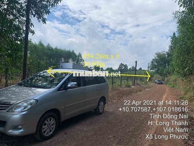 Bán lô Đất 2 MT, 1383,3m2 Hẻm Oto QL51, sát Song hành cao tốc Biên Hoà