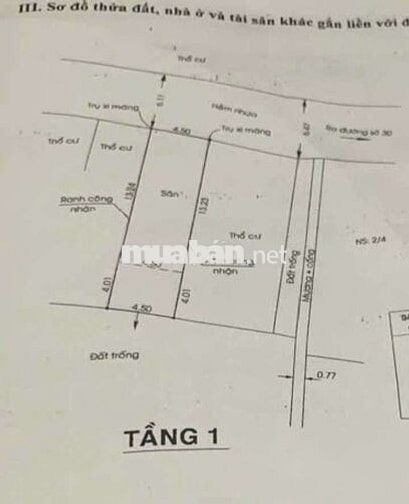 Đất đường xe Tải 4,5x17,2 phạm văn đồng linh đông thủ Đức giá 6.2ty
