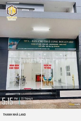 CHO THUÊ, MUA BÁN CHUYỂN NHƯỢNG CĂN HỘ SHOPHOUSE KHỐI ĐẾ CONIC BOULEVA