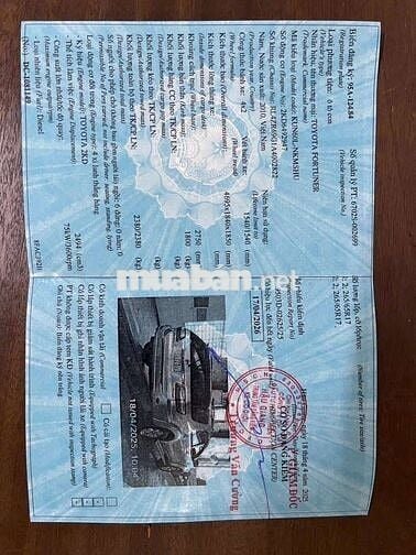 Fortuner máy dầu đk 2010