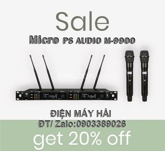 bộ micro không dây PS Audio M-9900 dòng chuyên sân khấu, ca nhạc