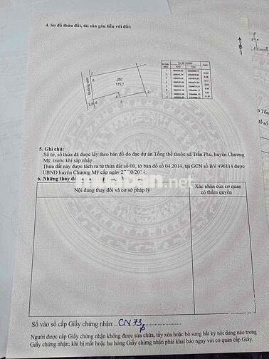 🛎🛎🛎 Chỉ với 1.x tỷ có ngay 175m tại Trần Phú, Chương Mỹ   👉 mặt tiền 9