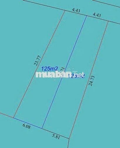 LÔ ĐẤT ĐƯỜNG XE HƠI 5M - CÁCH NHỰA 10M - DT 5x25M - GIÁ 1.2 TỶ