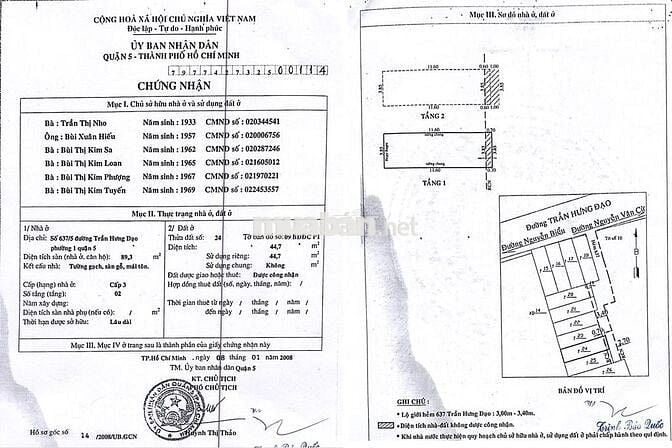 HOT HOT- HÀNG HIẾM - Bán lô đất 44,7m2 Hẻm 637 Trần Hưng Đạo, Q5