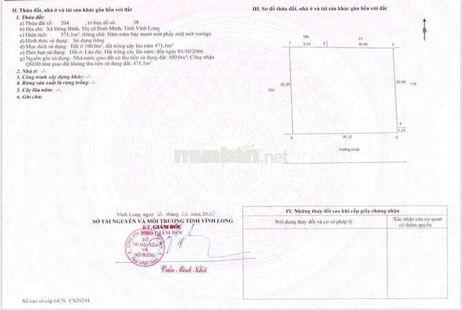 BÁN ĐẤT MẶT TIỀN KHU CÔNG NGHIỆP BÌNH MINH LỘ 40M