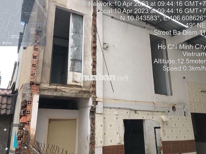 Bán Nhà Nát 2 MT hẻm trước sau (6,7m x 8,9m) đường Bà Điểm 11, Hocmon