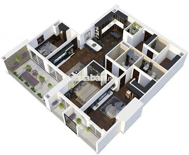 Căn hộ 136m2, 3PN + 1 P. Nhỏ, 2VS, 1 P.Kho, Hà Đông