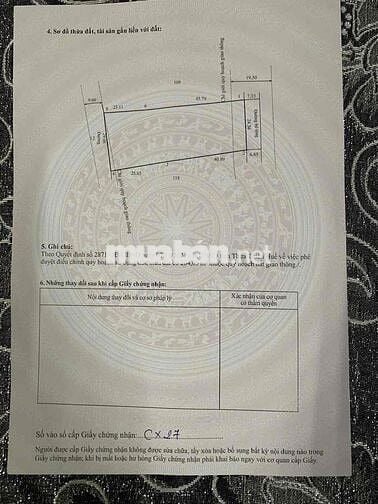 Bán nhanh miếng đất vườn 2 mặt tiền đường lớn
