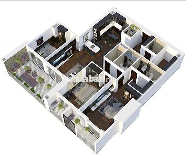 Căn hộ 136m2, 3PN + 1 P. Nhỏ, 2VS, 1. P.Kho, Hà Đông