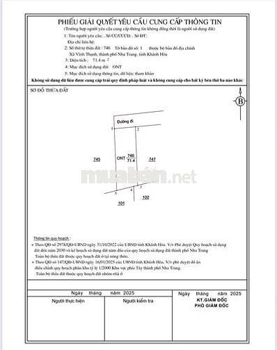 ĐẤT VĨNH THẠNH GIÁ 1ty350, 1 lô đẹp *** tại Nha Trang