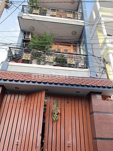 Nhà bán 52m2, 1 trệt 3 lầu, ngang 4 dài 14m, hẻm xe hơi, Thống Nhất