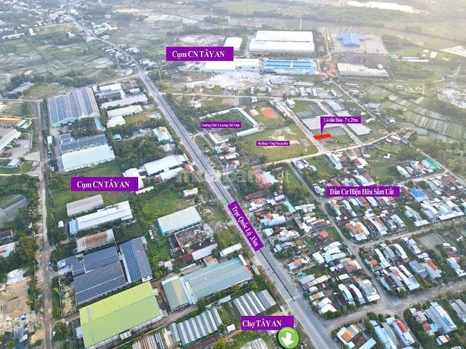 Bán đất nền 203m2 (7x29m) đường T8 cụm KCN Tây An -Duy Xuyên -Đà Nẵng