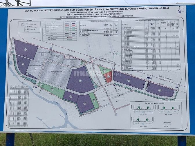 Bán đất nền 203m2 (7x29m) đường T8 cụm KCN Tây An -Duy Xuyên -Đà Nẵng