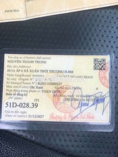 cần bán xe Toyota tải 6 chỗ máy số zin ***