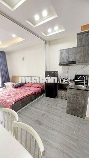 1PN RỘNG 40M2 - UNG VĂN KHIÊM,P25,BÌNH THẠNH - BAN CONG,FULL NỘI THẤT