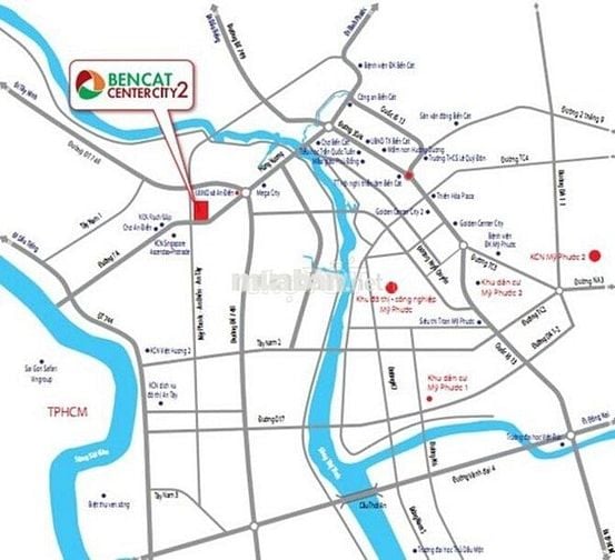Bán 196 m2 đất, full thổ, Bến Cát, mặt tiền Hùng Vương, sổ hồng riêng.