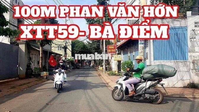 Đất 8x14m Shr, Góc 2MT đg nhựa 10m thông 1/100m Phan Văn Hớn Bà Điểm