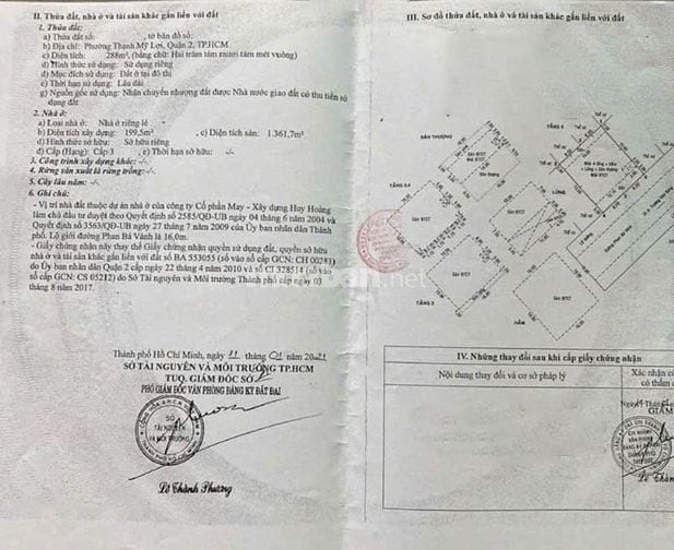 Bán toà nhà MT Phan Bá Vành, Quận 2, 288m2 đất, 1 hầm + 7 tầng