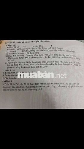 Bán lô đất Thanh Tuyền, Dầu Tiếng, Bình Dương. Nay Thanh An, HCM