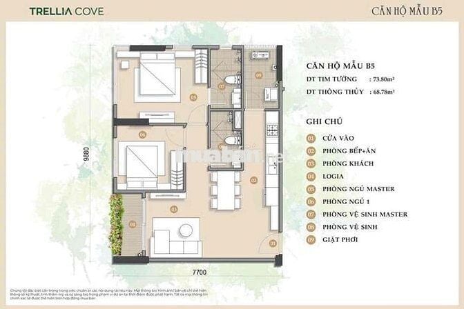 Bán căn 2PN trelia cove mua trực tiếp CĐT Nam Long giá chỉ từ 5tỷ .