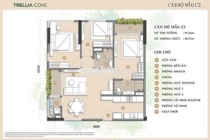 Bán căn 2PN trelia cove mua trực tiếp CĐT Nam Long giá chỉ từ 5tỷ .