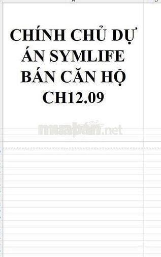 SYMLIFE - Căn hộ sang nhượng chính chủ