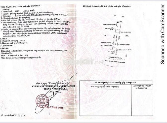 2 tỷ 070 mặt tiền đường Trần Đại Nghĩa (Bình Dương)