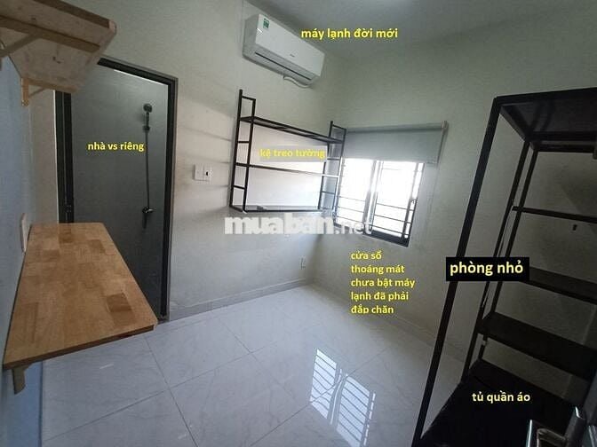 Phòng trọ đẹp 15m2, thoáng, có MLạnh,. Huỳnh Tấn Phát Q7. 2.6 triệu.