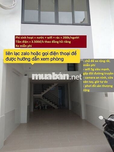 Phòng trọ đẹp 15m2, thoáng, có MLạnh,. Huỳnh Tấn Phát Q7. 2.6 triệu.