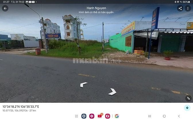 Bán đất mặt tiền đường 826 Tân Trạch Cần Đước