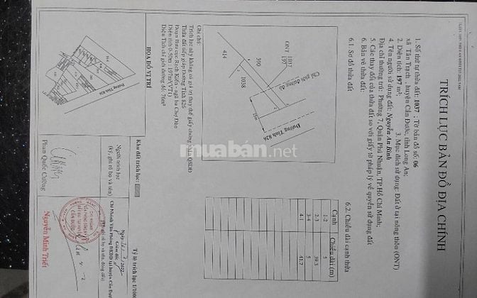Bán đất mặt tiền đường 826 Tân Trạch Cần Đước