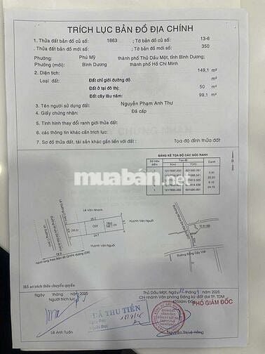 Bán đất mặt tiền Dx026 ngay chợ Phú Mỹ kd đa ngành nghề