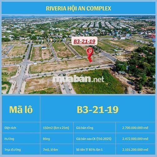🔥 ĐẤT NỀN LIỀN KỀ HỘI AN - 150M2 - CHỈ VỚI 2 TỶ4!!!! 🔥