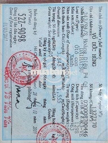 Cần bán Daihatsu Terios đời 2007, 31 vạn Km