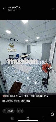 CHO THUÊ NHÀ ĐƯỜNG LÊ TRỌNG TẤN (4x20m