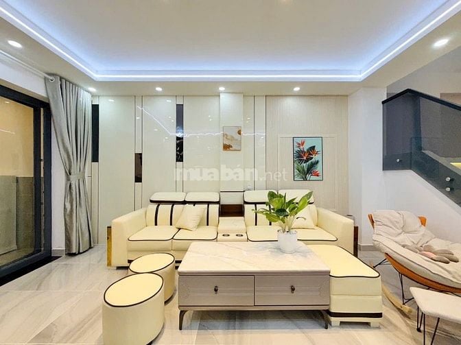 ⭐️Nhà tuyệt đẹp DT:4x15m Cao cấp hẻm xe hơi Dương Quảng Hàm, P6.