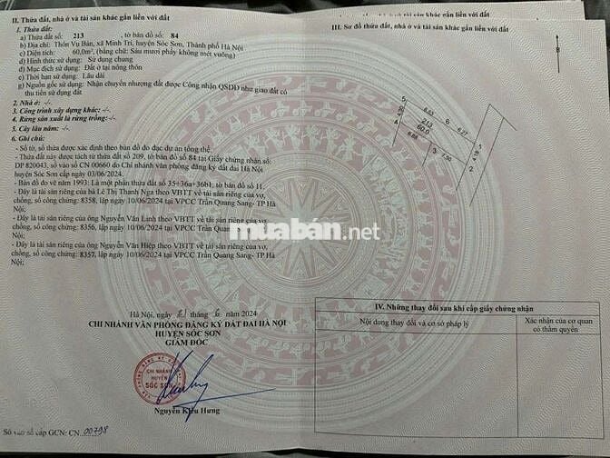 Chính chủ Bán Đất Rẻ Nhất Khu Vực. Tiềm Năng Cao cho nhà đầu tư