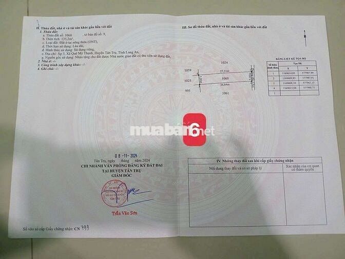 135mv THỔ CƯ 5×26 ,GIÁ 379tr/SỔ , TÂN TRỤ LONG AN GẦN TRUNG TÂM NGÃ 4
