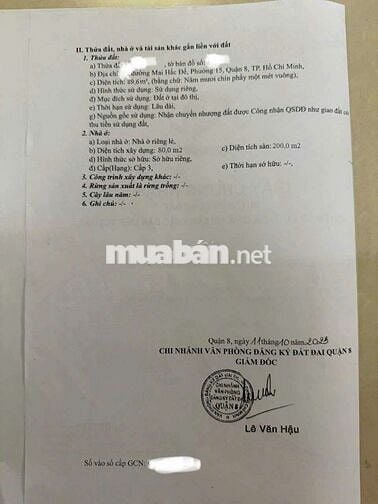 Bán nhà mặt tiền Mai Hắc Đế Quận 8 gần Trường và Chợ kinh doanh tốt
