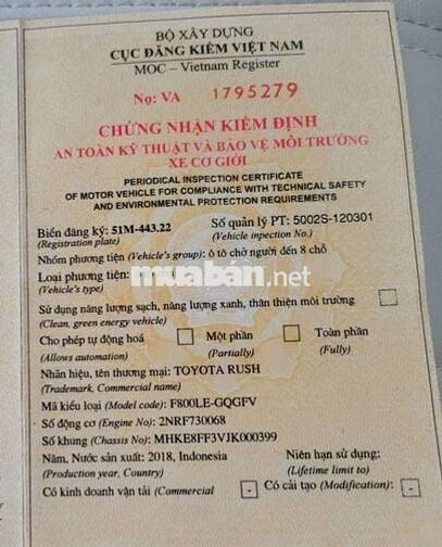 TOYOTA RUSH 2018, TỰ ĐỘNG 1.5, 7 CHỖ 2 DÀN LẠNH