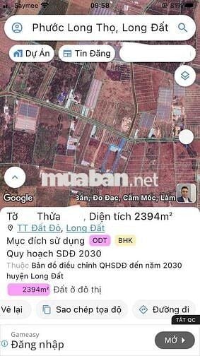 cần bán gấp lô đất vườn tt đất đỏ